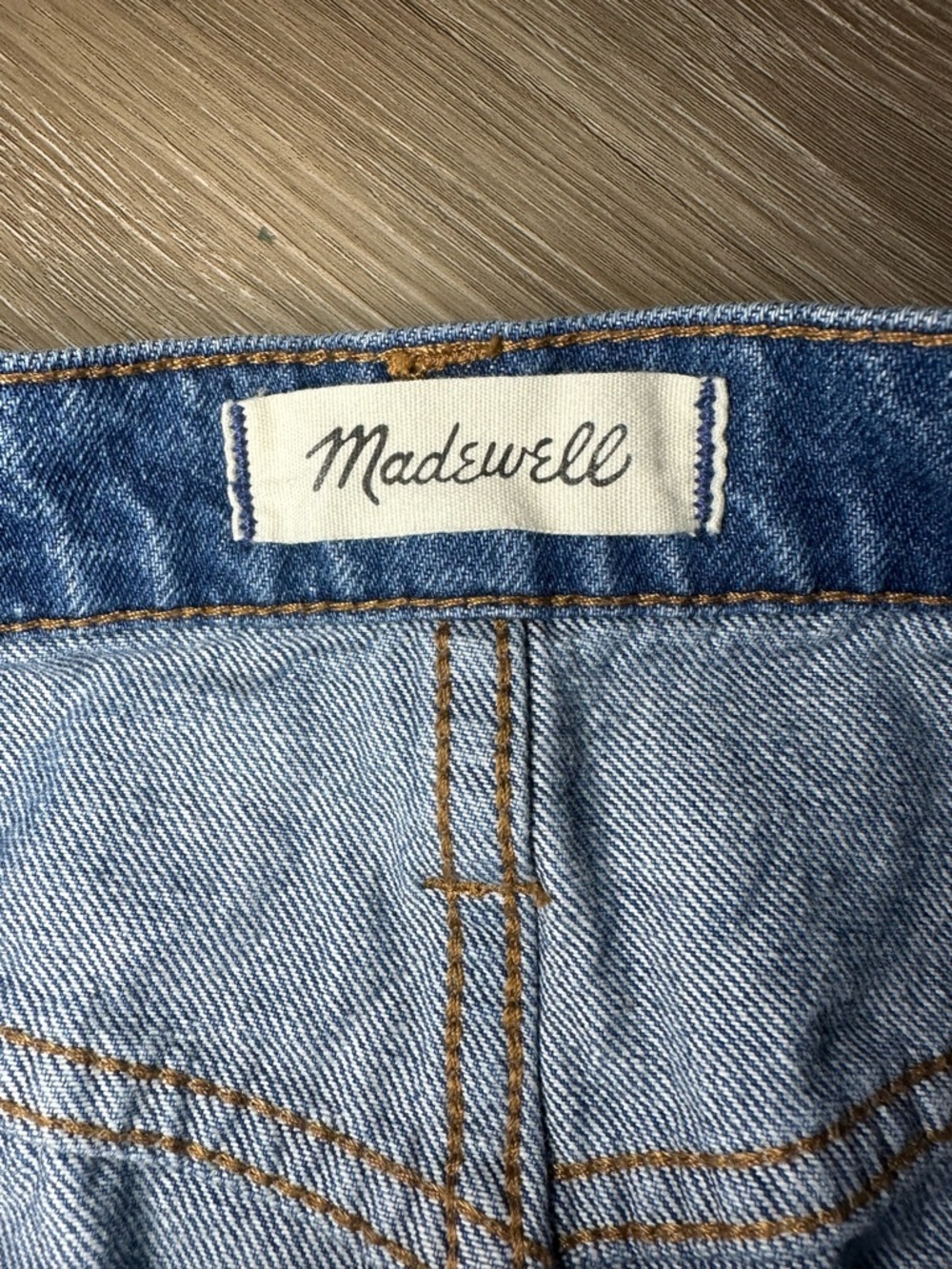 Madewell Denim A-Line Mini Skirt Button Front Size 29 Y2K - Picture 4 of 5